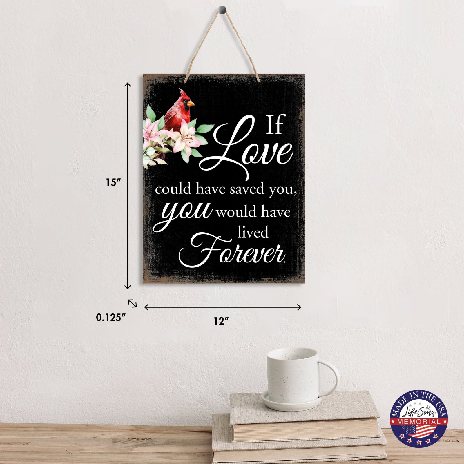 Wooden Hanging Memorial Wall Signs for Bereavement Gifts - LifeSong Milestones
