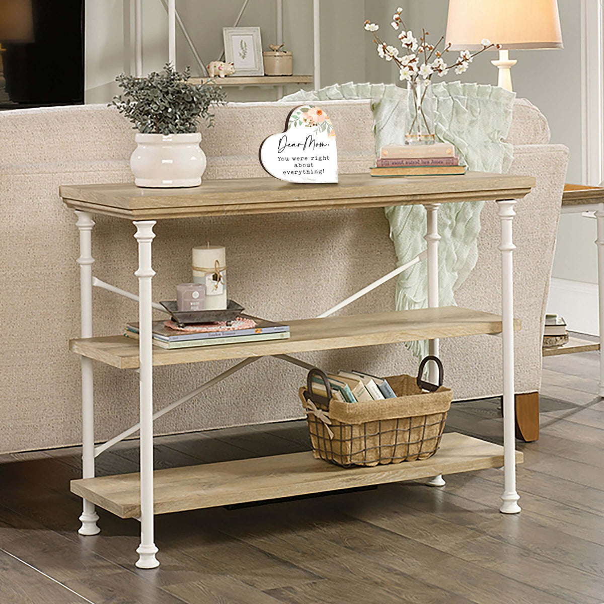 Wooden Heart Block Sign Gift for Mother’s Day - LifeSong Milestones