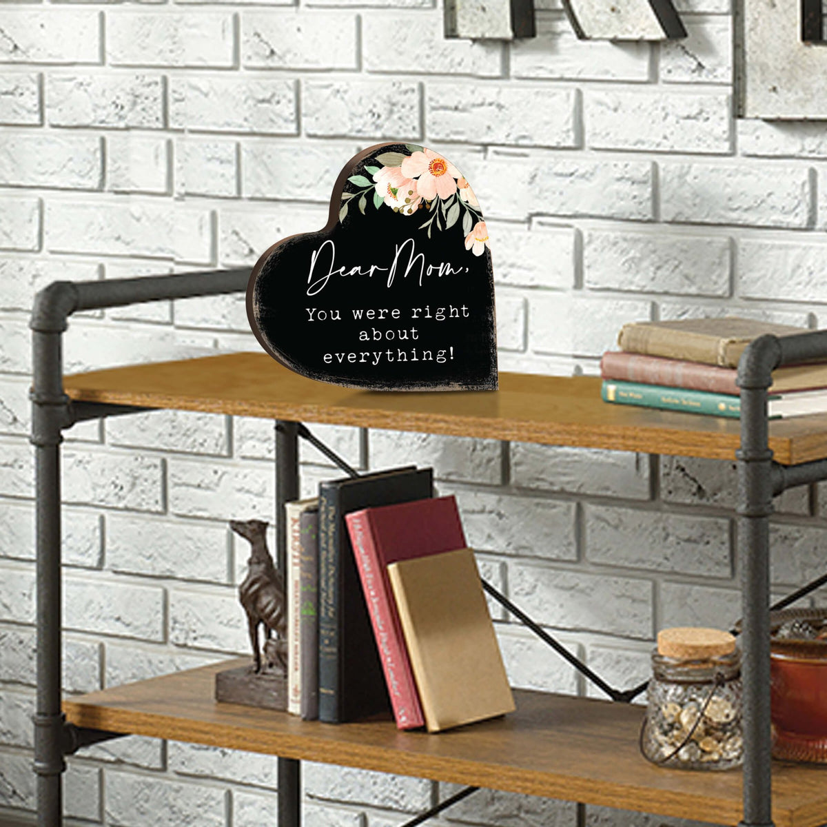 Wooden Heart Block Sign Gift for Mother’s Day - LifeSong Milestones