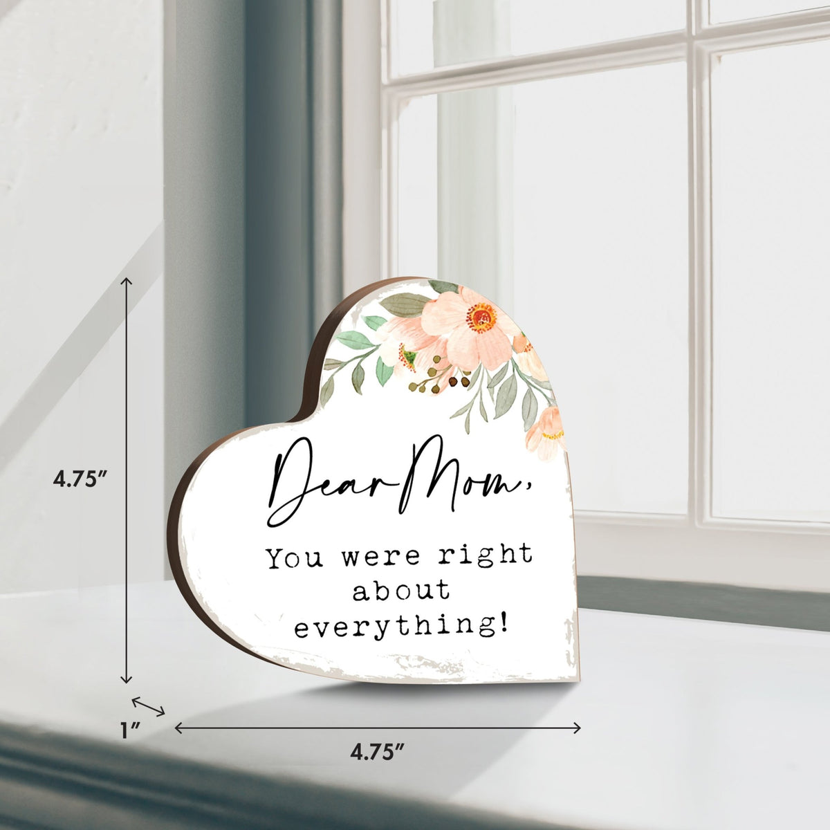 Wooden Heart Block Sign Gift for Mother’s Day - LifeSong Milestones