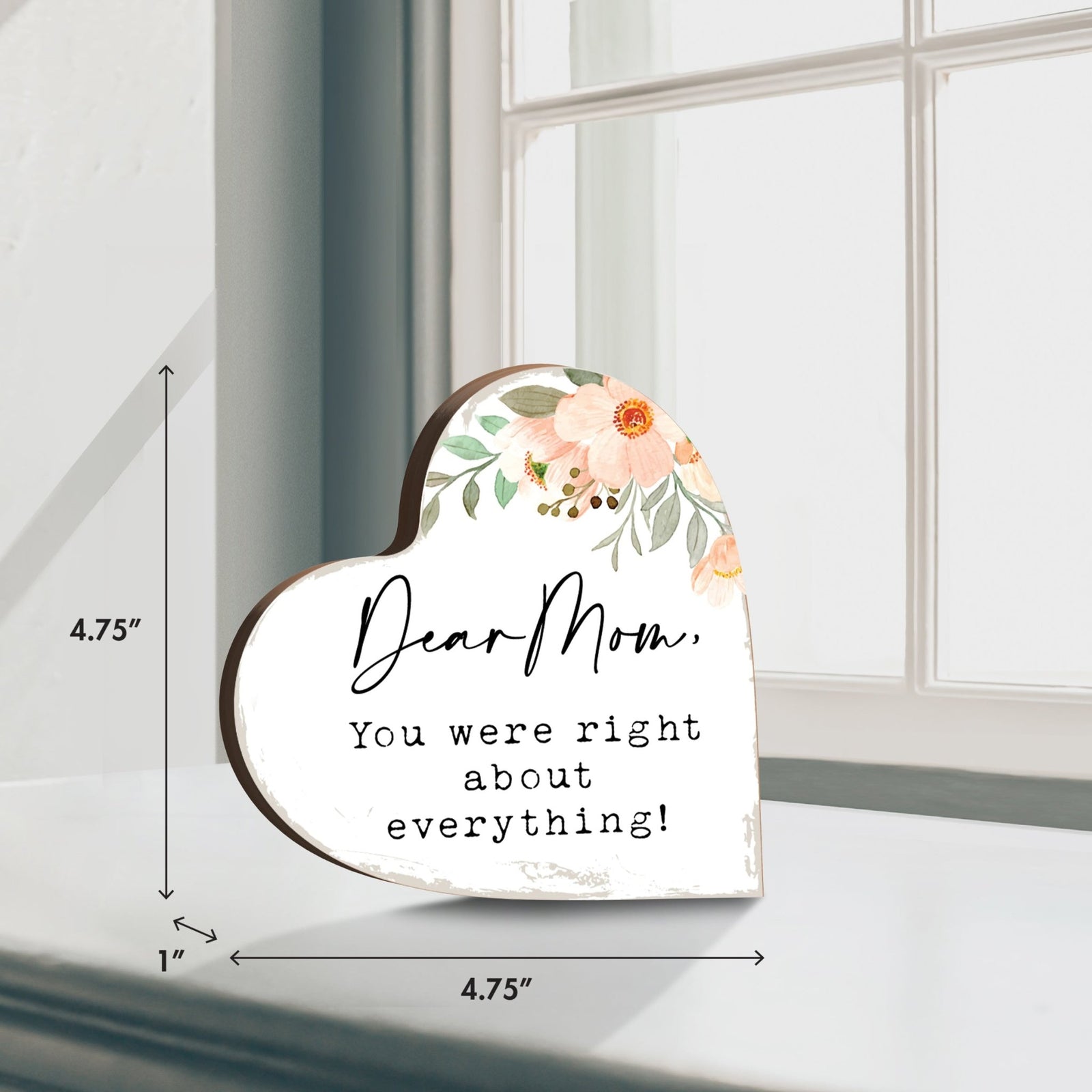 Wooden Heart Block Sign Gift for Mother’s Day - LifeSong Milestones