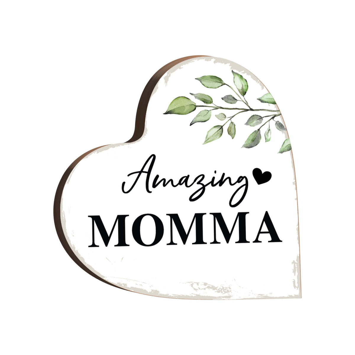 Wooden Heart Block Sign Gift for Mother’s Day - LifeSong Milestones