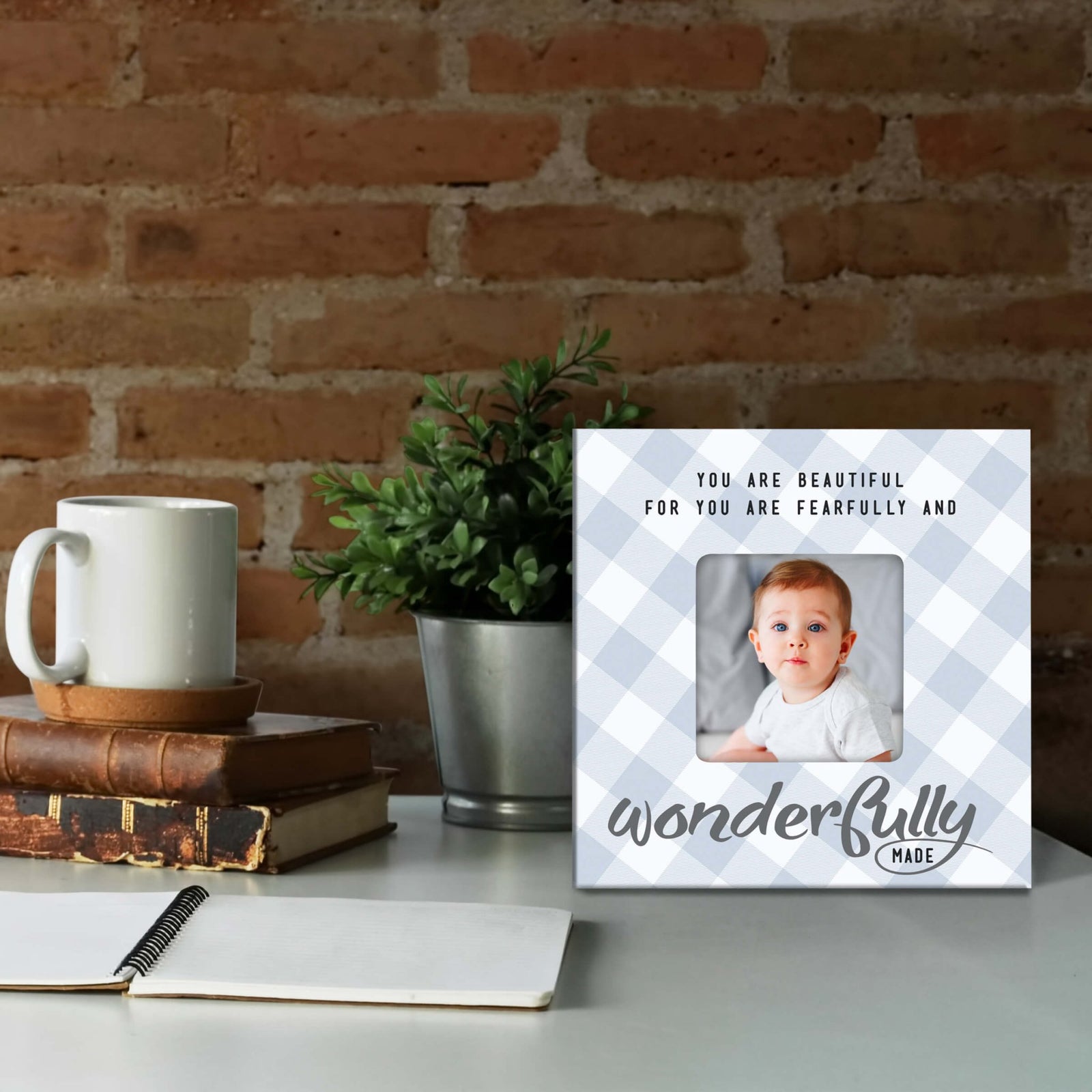 Wooden Inspirational Fearfully and Wonderfully Made Picture Frame - LifeSong Milestones