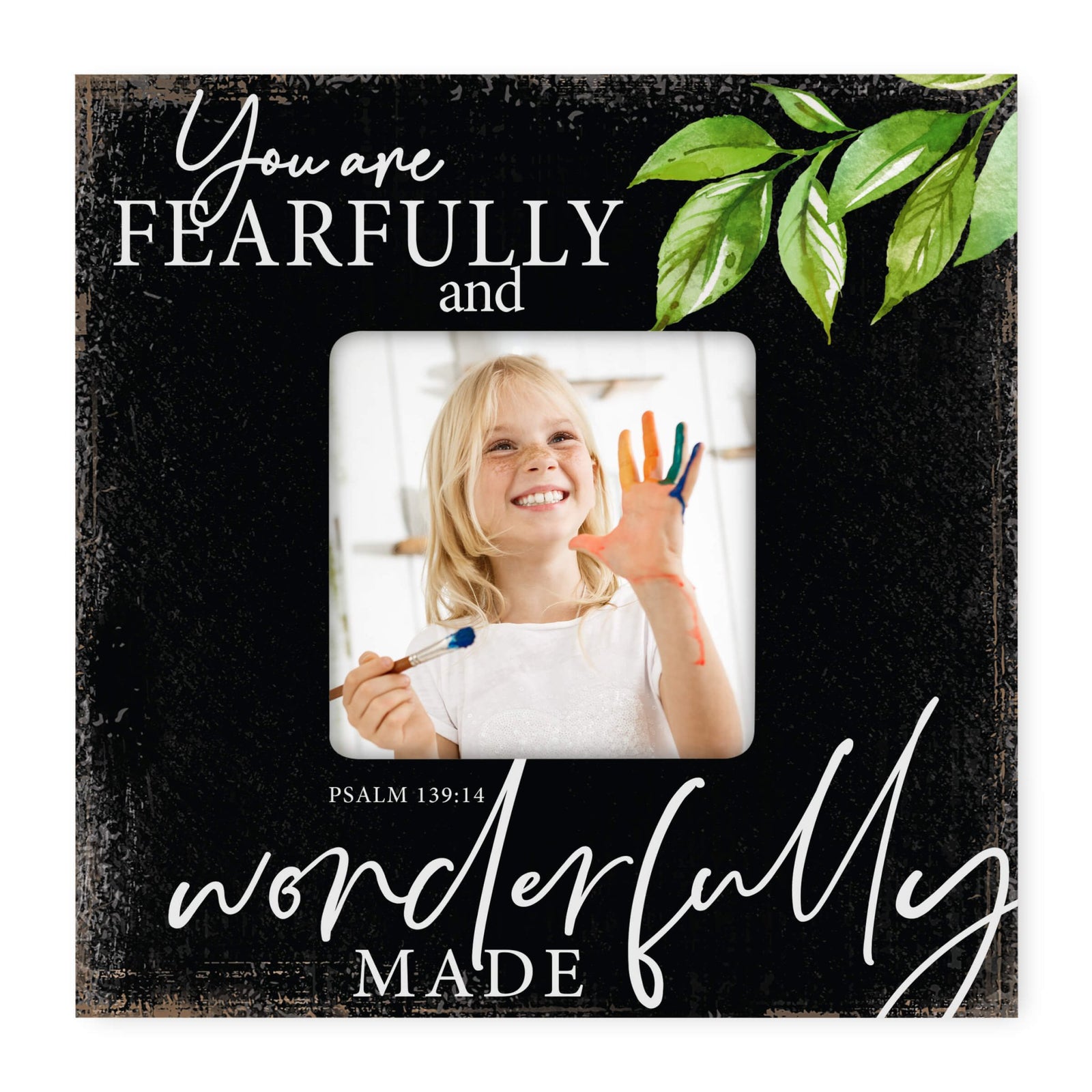 Wooden Inspirational Fearfully and Wonderfully Made Picture Frame - LifeSong Milestones