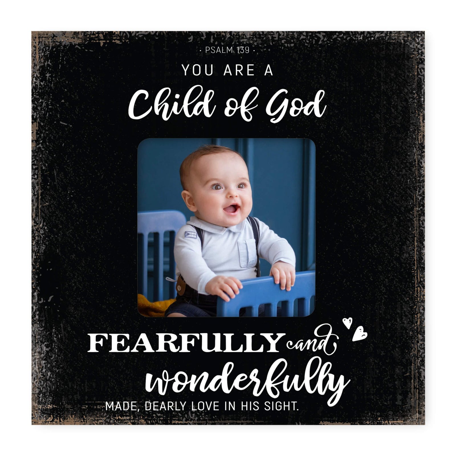 Wooden Inspirational Fearfully and Wonderfully Made Picture Frame - LifeSong Milestones