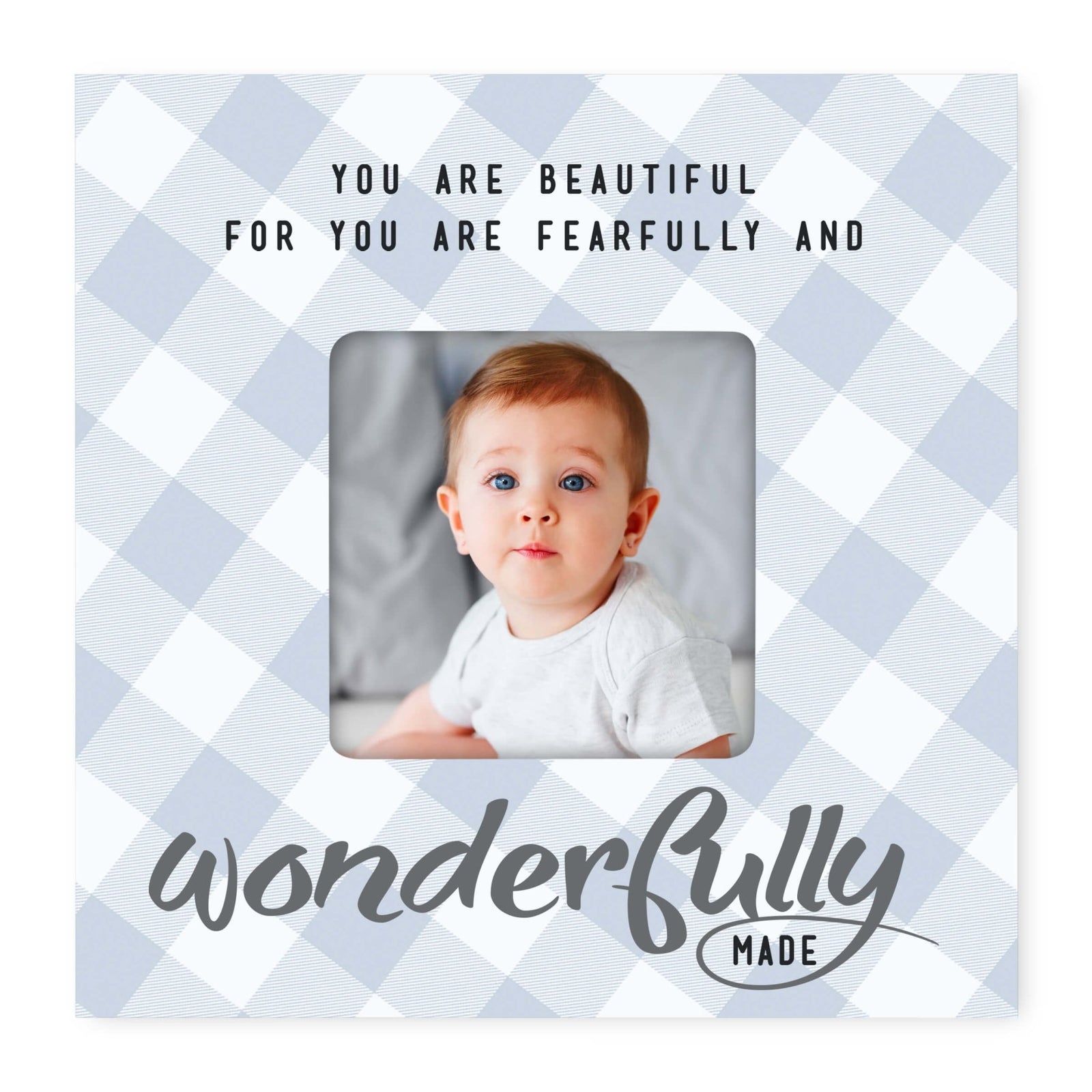 Wooden Inspirational Fearfully and Wonderfully Made Picture Frame - LifeSong Milestones