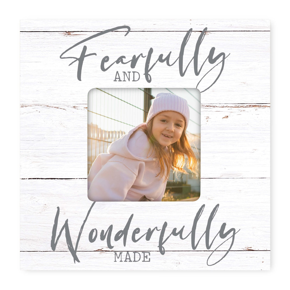 Wooden Inspirational Fearfully and Wonderfully Made Picture Frame - LifeSong Milestones
