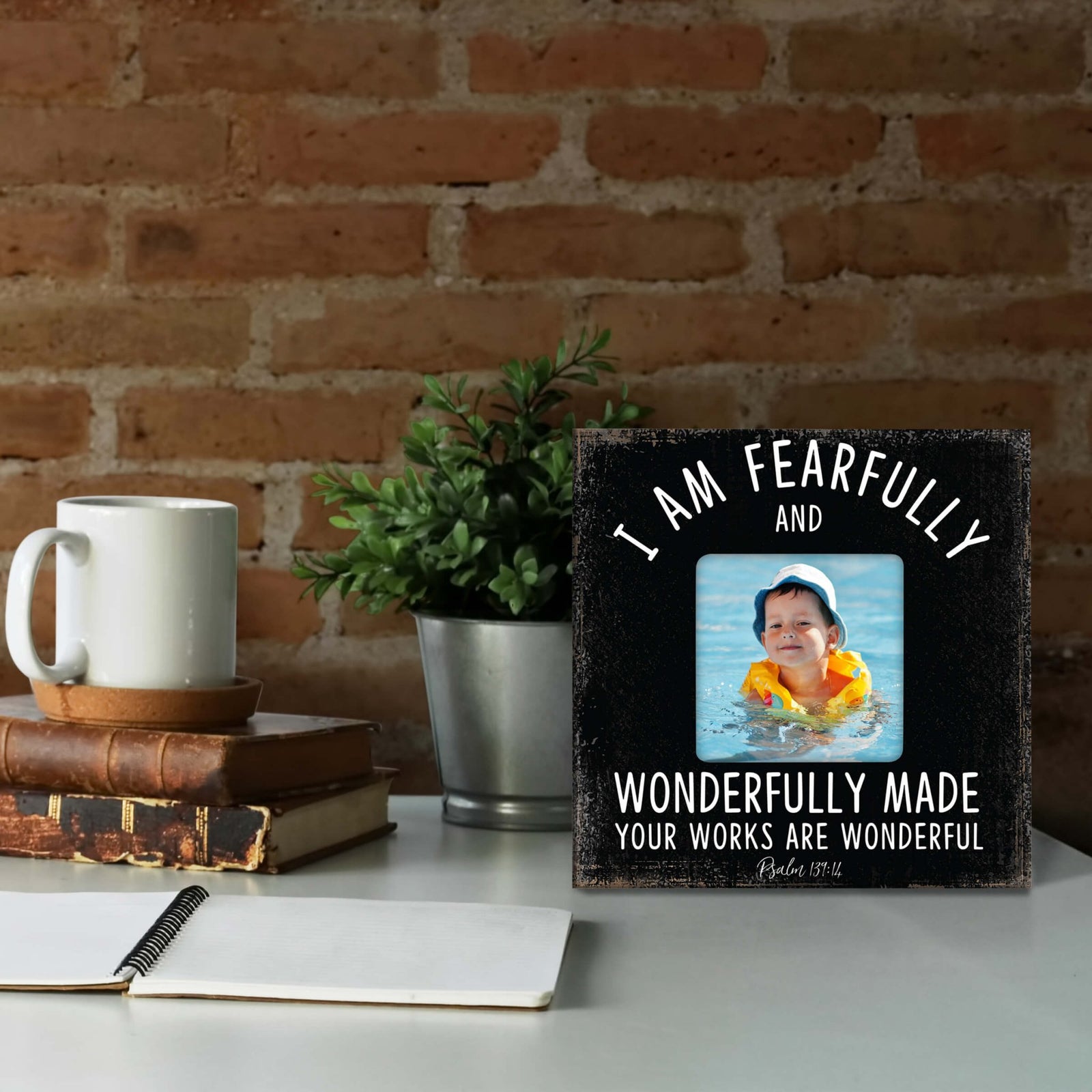 Wooden Inspirational Fearfully and Wonderfully Made Picture Frame - LifeSong Milestones