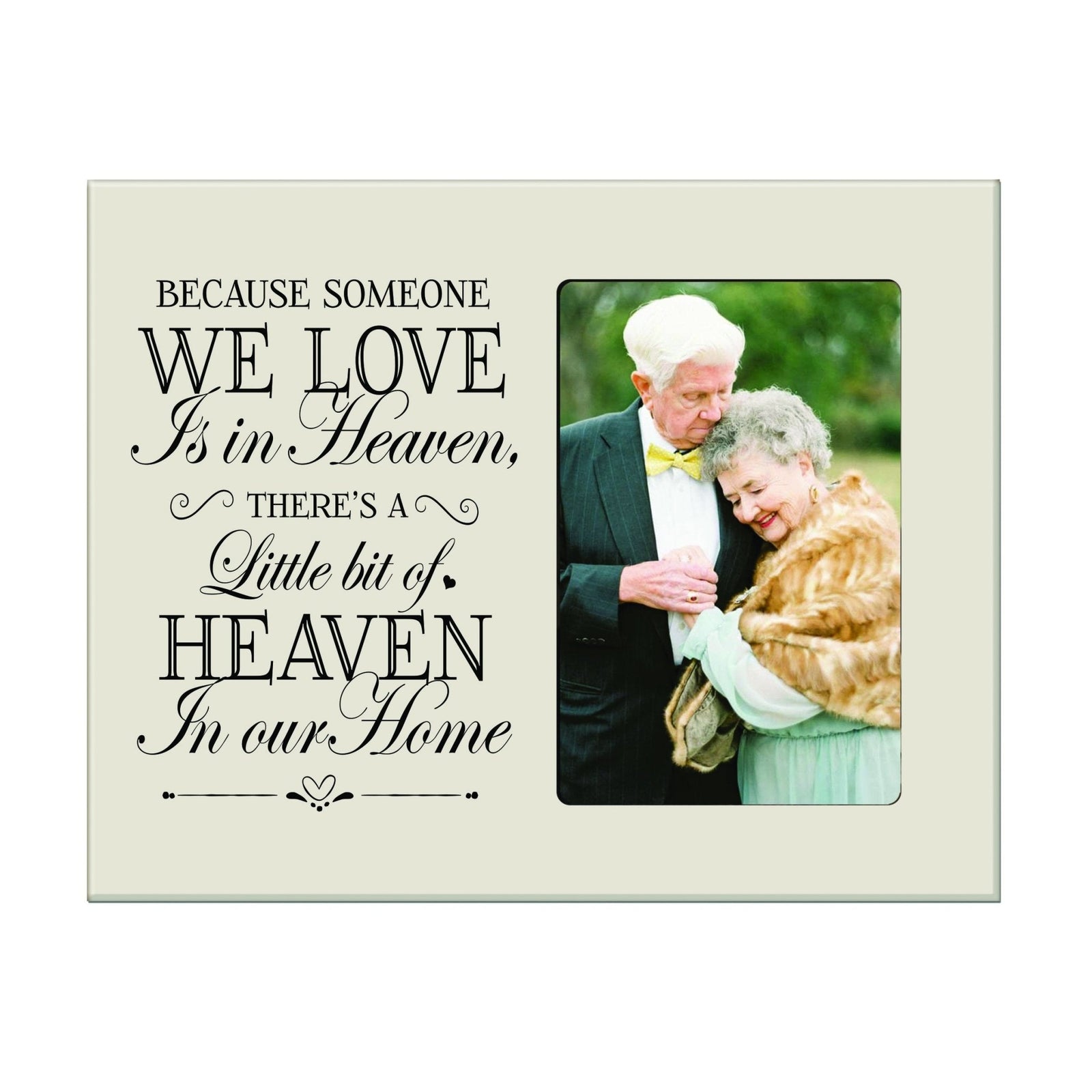 Wooden Memorial 8x10 Picture Frame holds 4x6 photo Because Someone - LifeSong Milestones