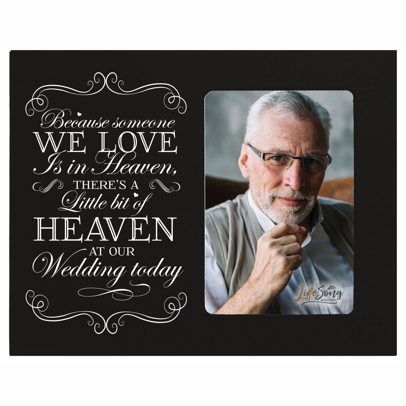 Wooden Memorial 8x10 Picture Frame holds 4x6 photo Someone We Love - LifeSong Milestones