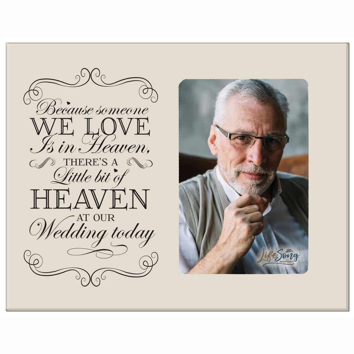 Wooden Memorial 8x10 Picture Frame holds 4x6 photo Someone We Love - LifeSong Milestones