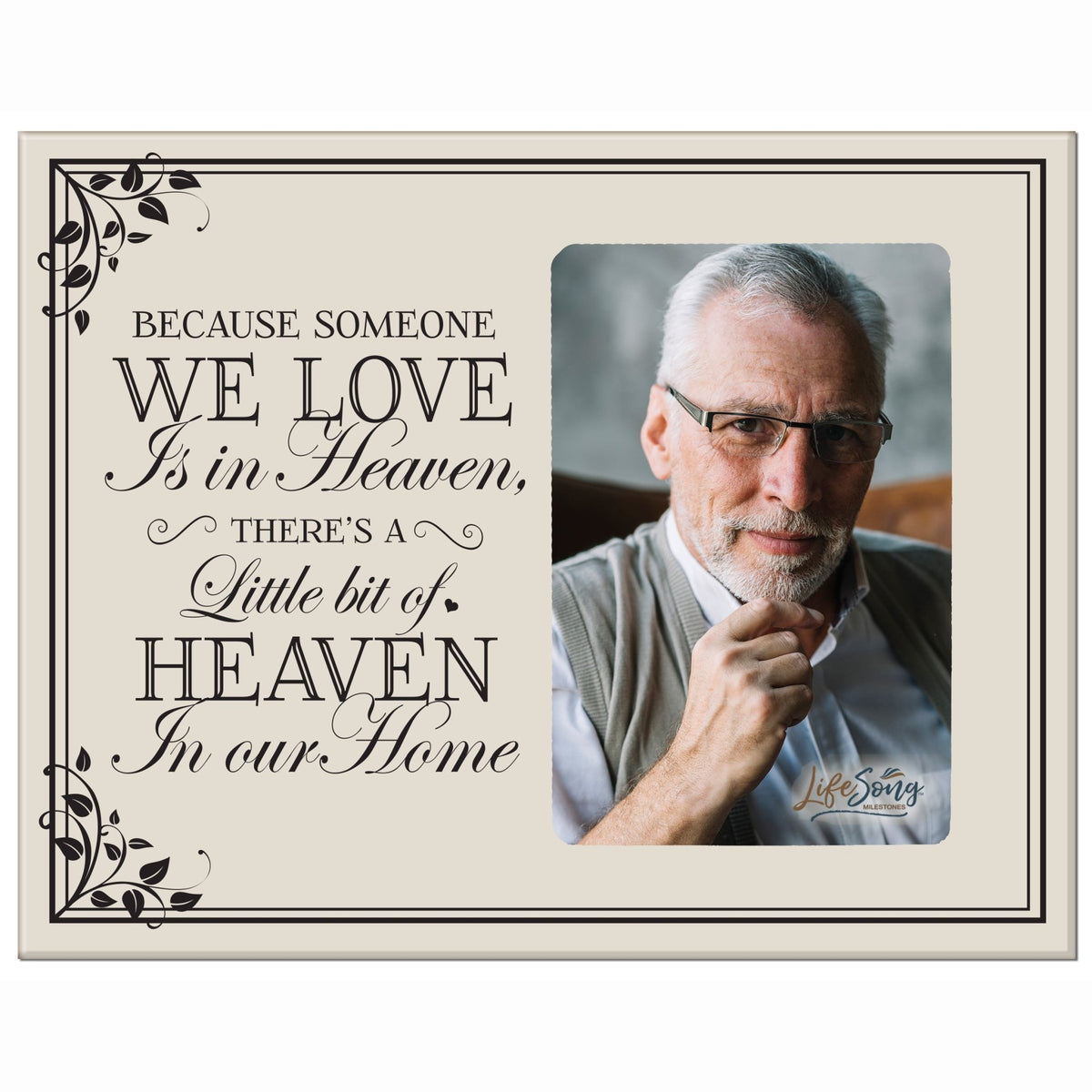 Wooden Memorial 8x10 Picture Frame holds 4x6 photo Someone We Love - LifeSong Milestones
