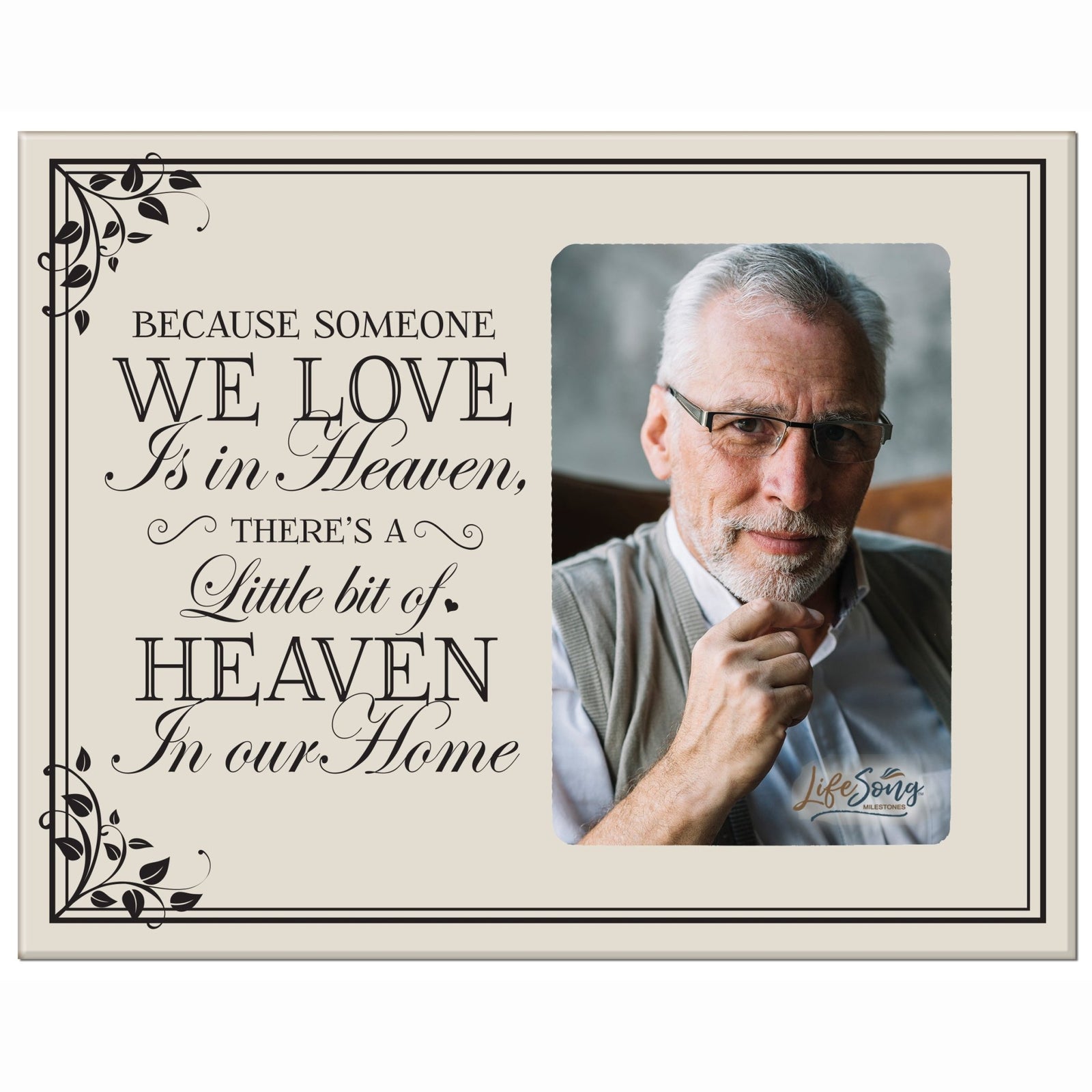 Wooden Memorial 8x10 Picture Frame holds 4x6 photo Someone We Love - LifeSong Milestones
