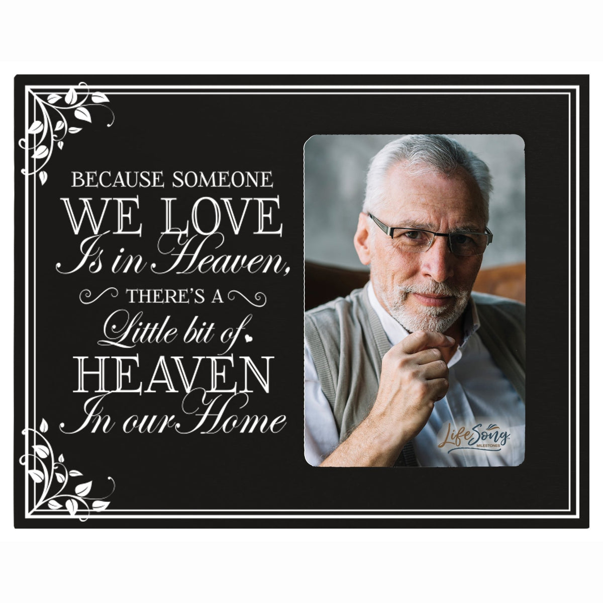 Wooden Memorial 8x10 Picture Frame holds 4x6 photo Someone We Love - LifeSong Milestones