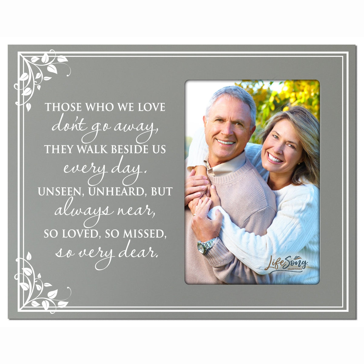 Wooden Memorial 8x10 Picture Frame holds 4x6 photo Those Who We Love - LifeSong Milestones