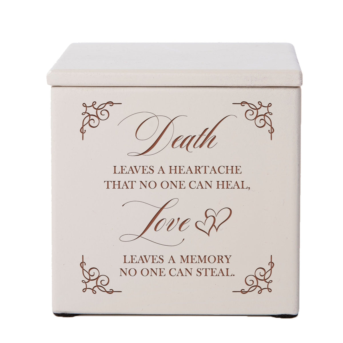 Wooden Decorative Memorial Keepsake Urn Box for Human Ashes