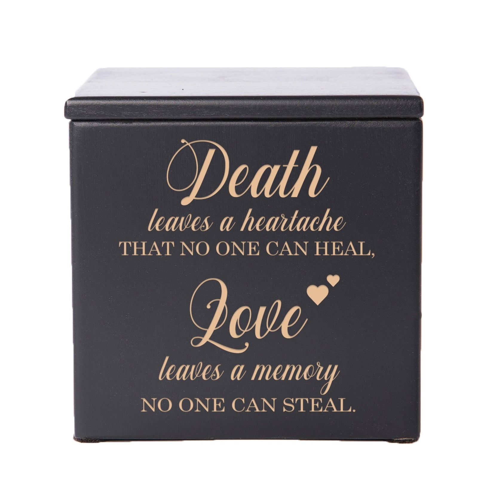 Decorative Memorial Tabletop Wooden Urn Box for Human Ashes