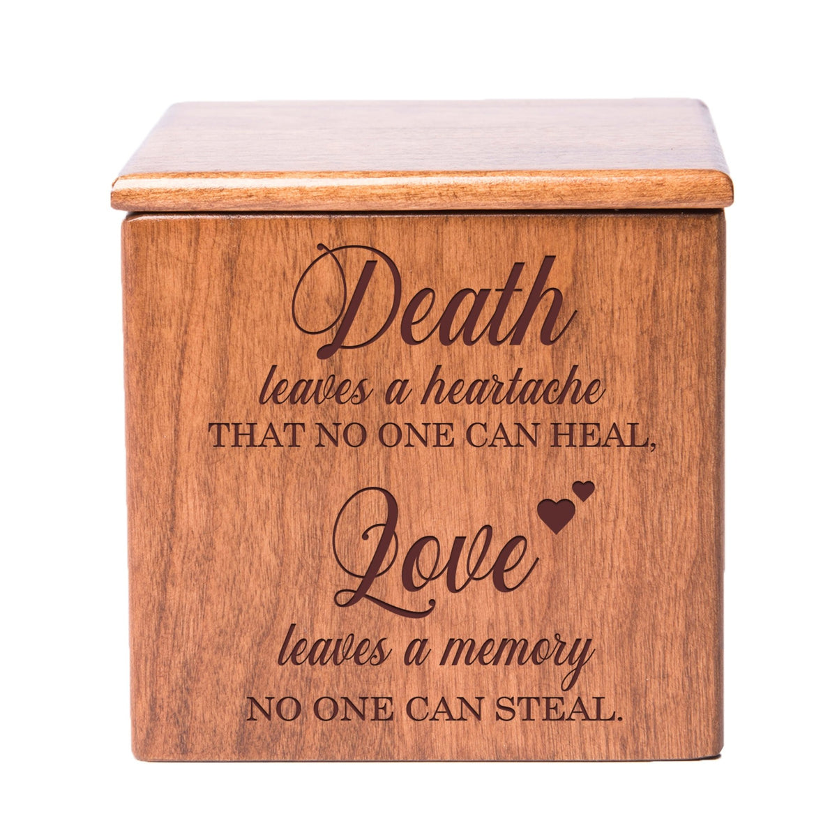 Unique Wooden Tabletop Memorial Keepsake Urn Box for Human Ashes