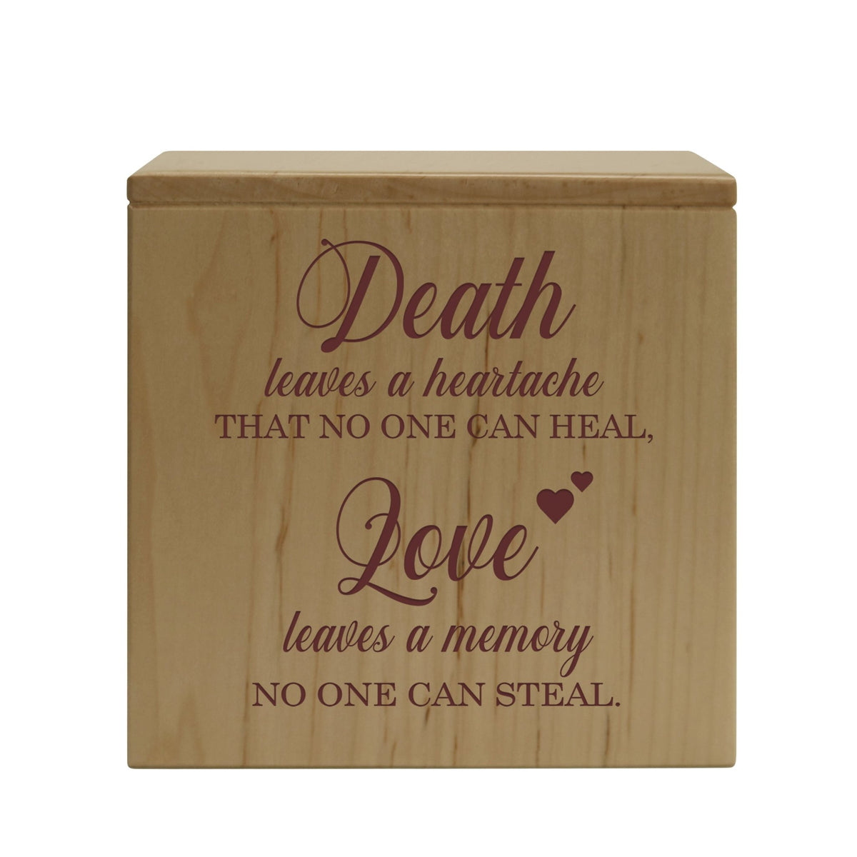 Wooden Tabletop Memorial Cremation Urn Box Human Ashes