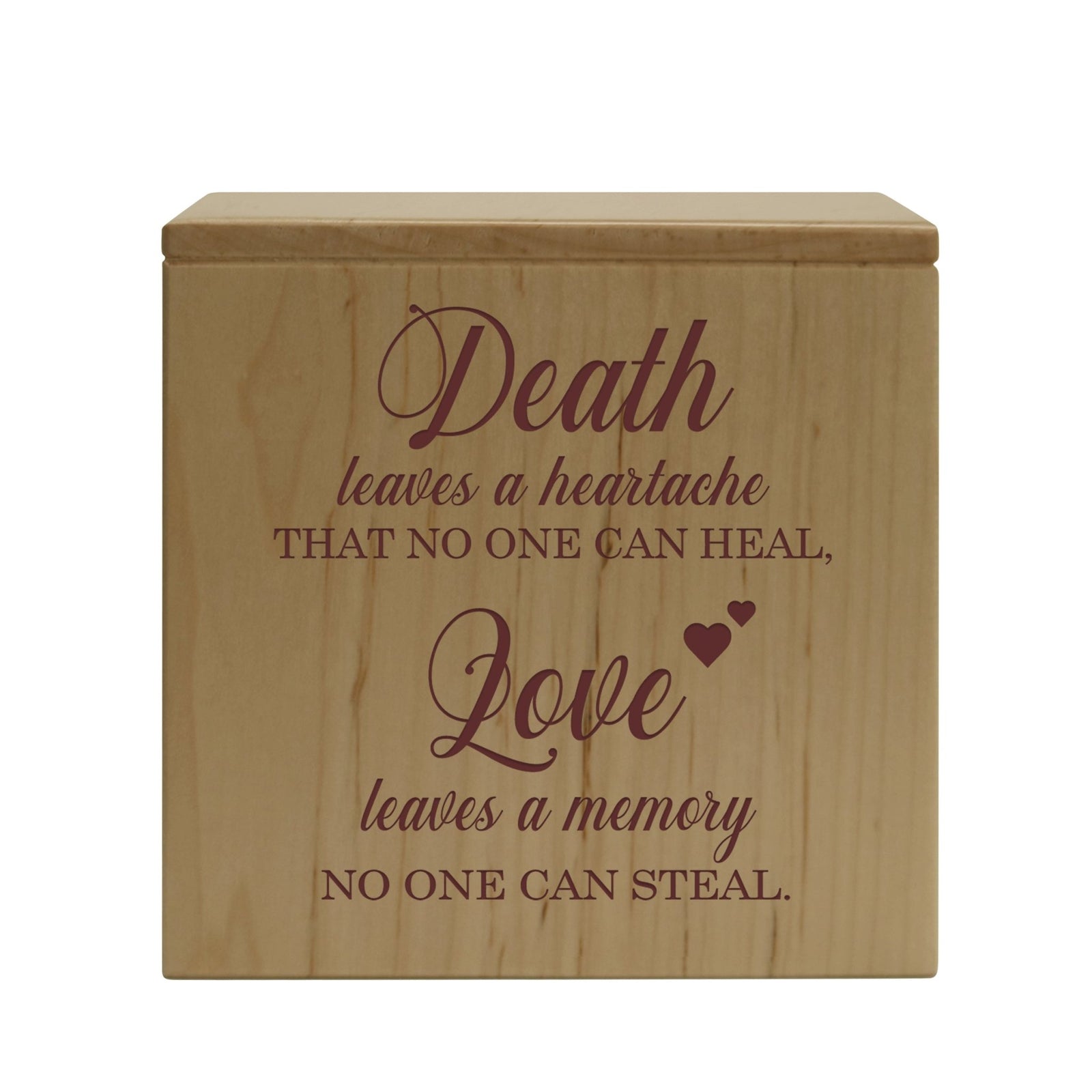 Wooden Tabletop Memorial Cremation Urn Box Human Ashes