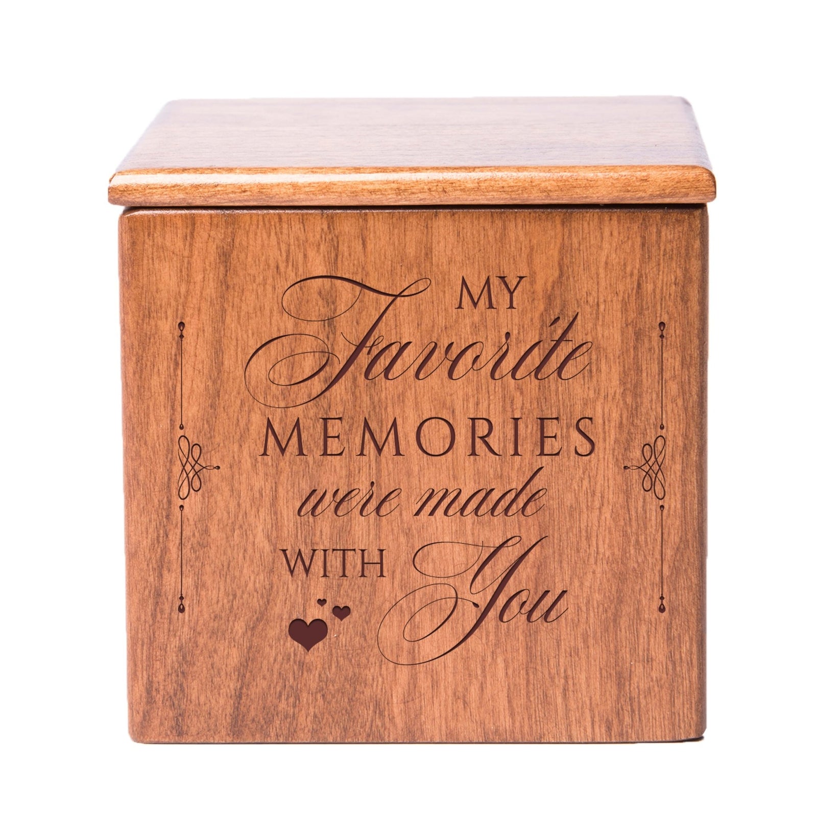 Wooden Decorative Memorial Keepsake Urn Box for Human Ashes