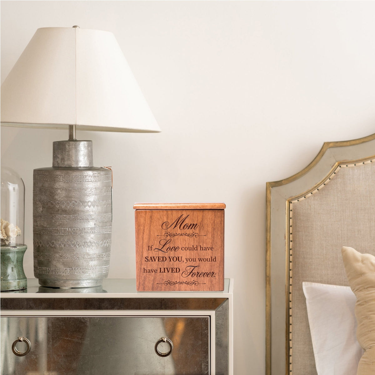 Premium Memorial Wooden Keepsake Urns in Memory of Mom