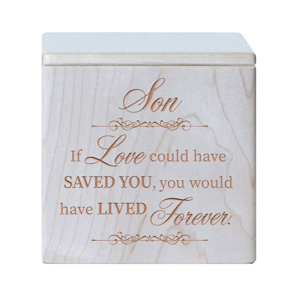 Premium Wooden Memorial Keepsake Urns for Beloved Son