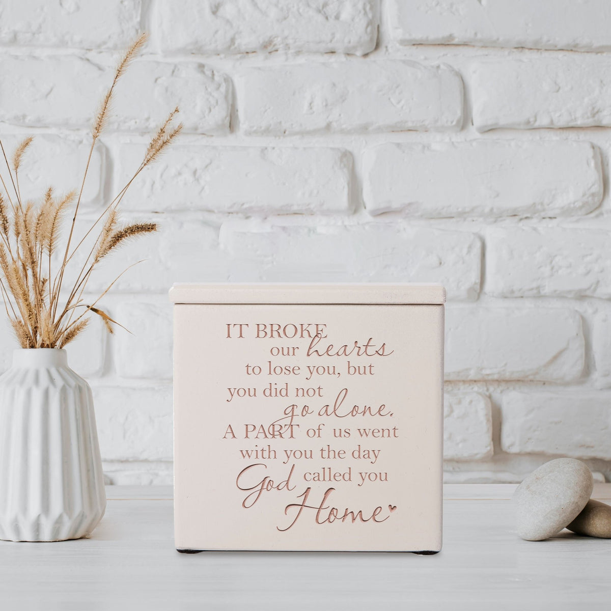 Memorial Wooden Keepsake Urn Box for Human Ashes