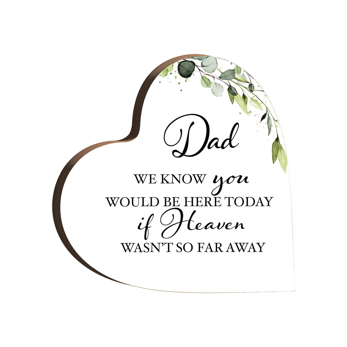 Wooden Memorial Heart Block Sign for Loss of Loved One - We Know You - LifeSong Milestones