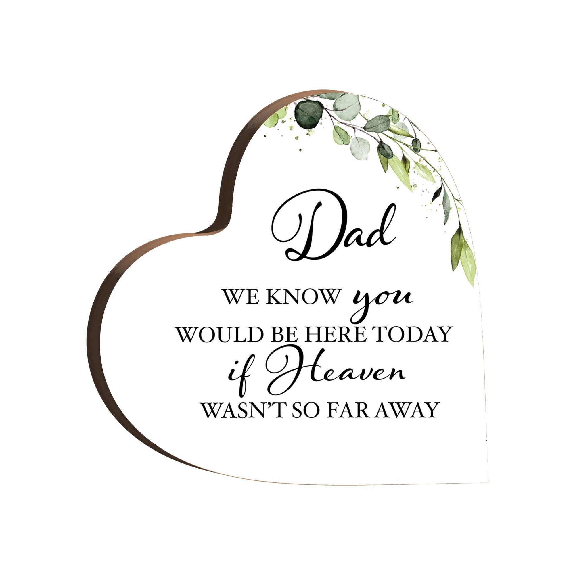 Wooden Memorial Heart Block Sign for Loss of Loved One - We Know You - LifeSong Milestones