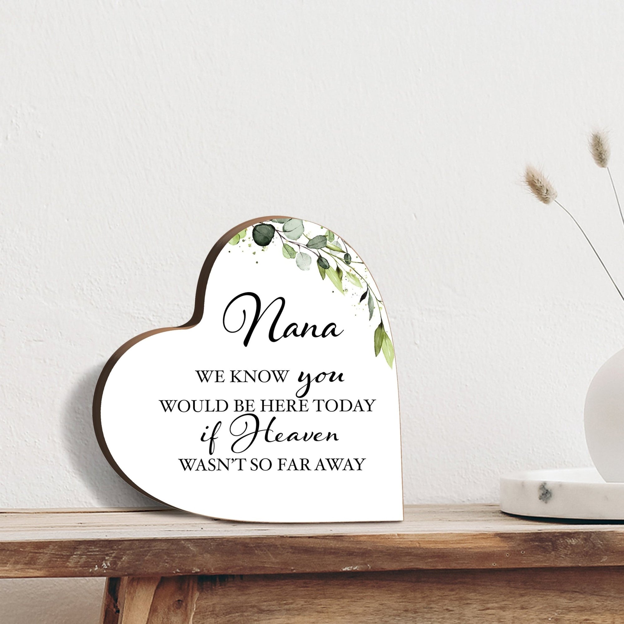 Wooden Memorial Heart Block Sign for Loss of Loved One - We Know You - LifeSong Milestones