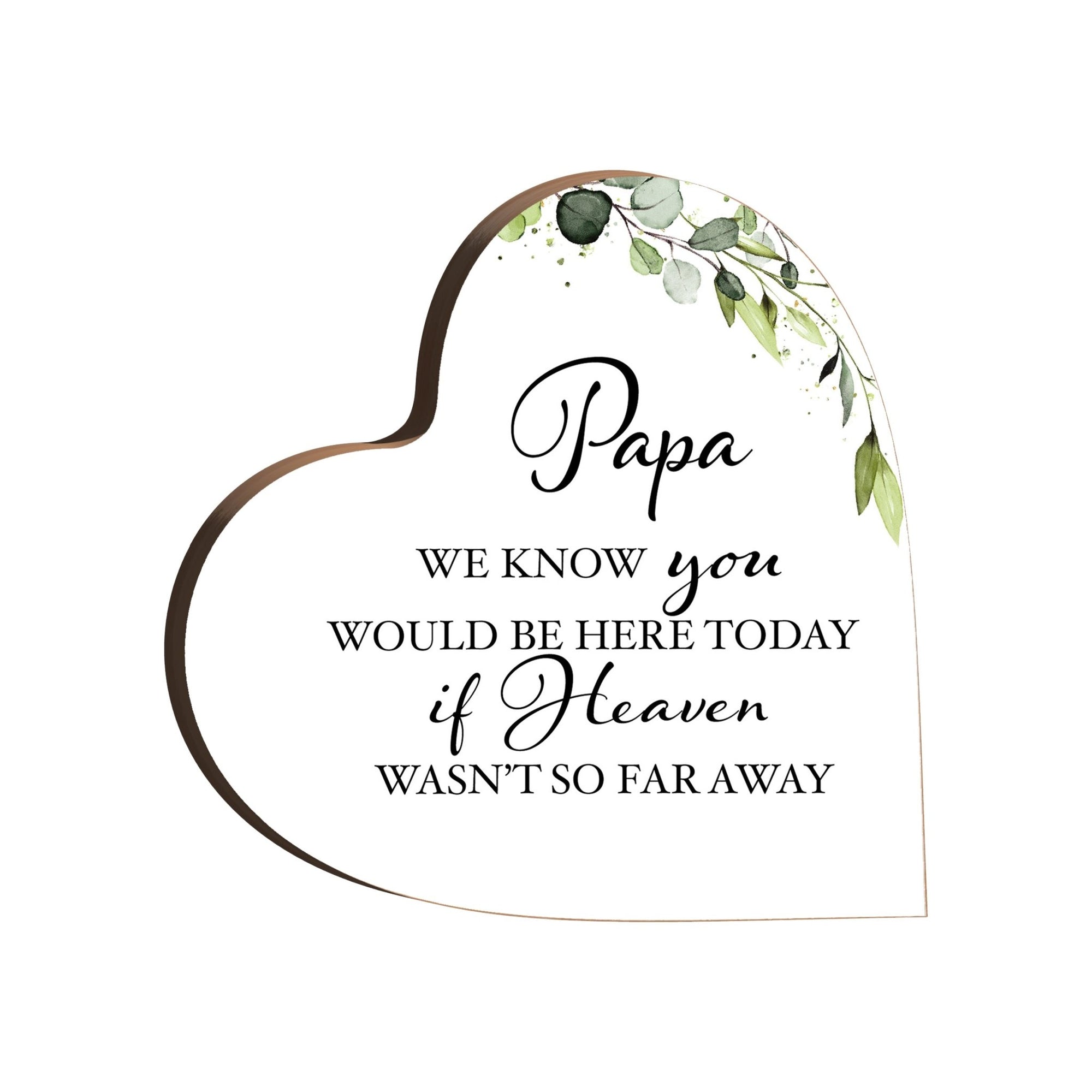 Wooden Memorial Heart Block Sign for Loss of Loved One - We Know You - LifeSong Milestones