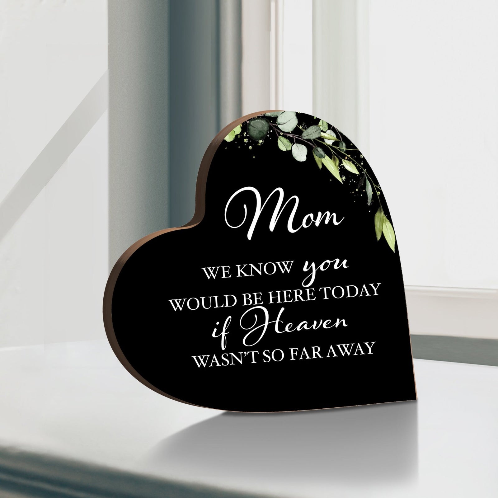 Wooden Memorial Heart Block Sign for Loss of Loved One - We Know You - LifeSong Milestones