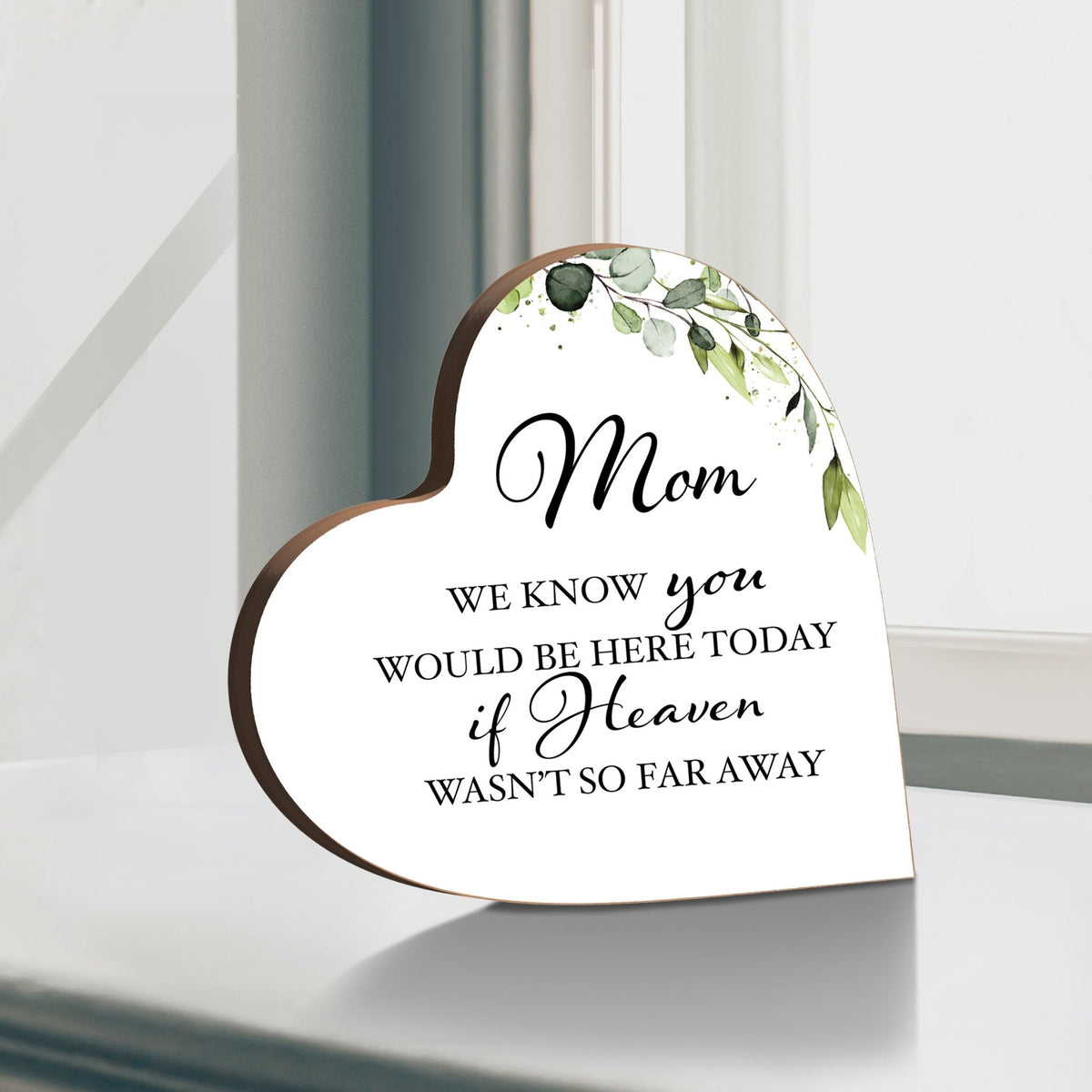 Wooden Memorial Heart Block Sign for Loss of Loved One - We Know You - LifeSong Milestones