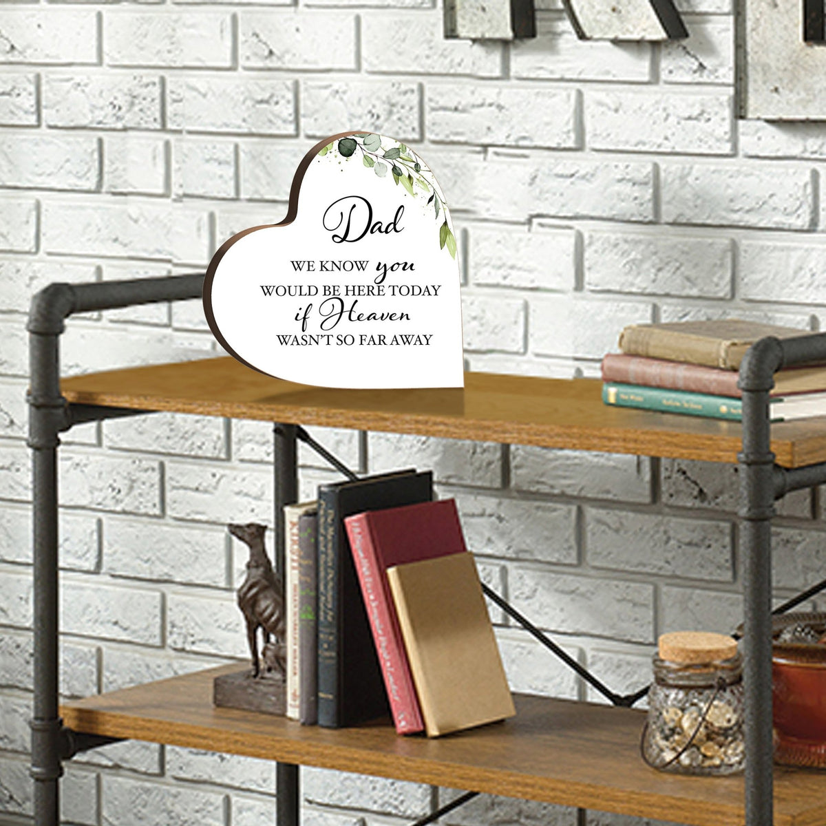 Wooden Memorial Heart Block Sign for Loss of Loved One - We Know You - LifeSong Milestones