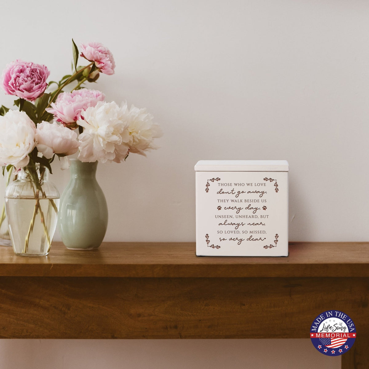 Memorial Small Wooden Pet Cremation Urn Box