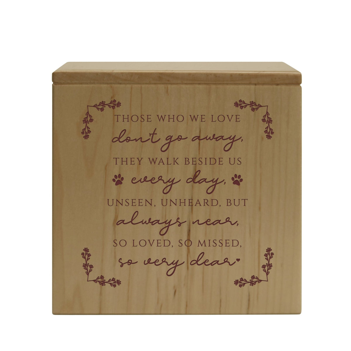 Wooden Memorial Pet Tabletop Cremation Urn Box