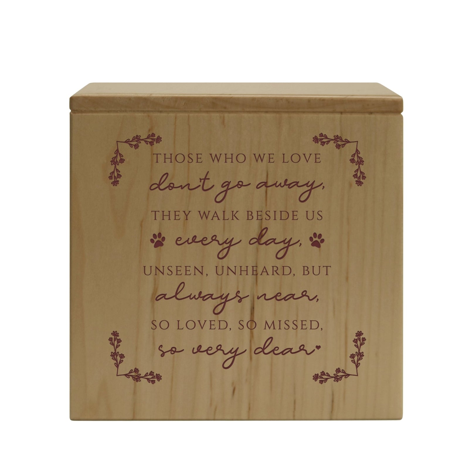 Wooden Memorial Pet Tabletop Cremation Urn Box