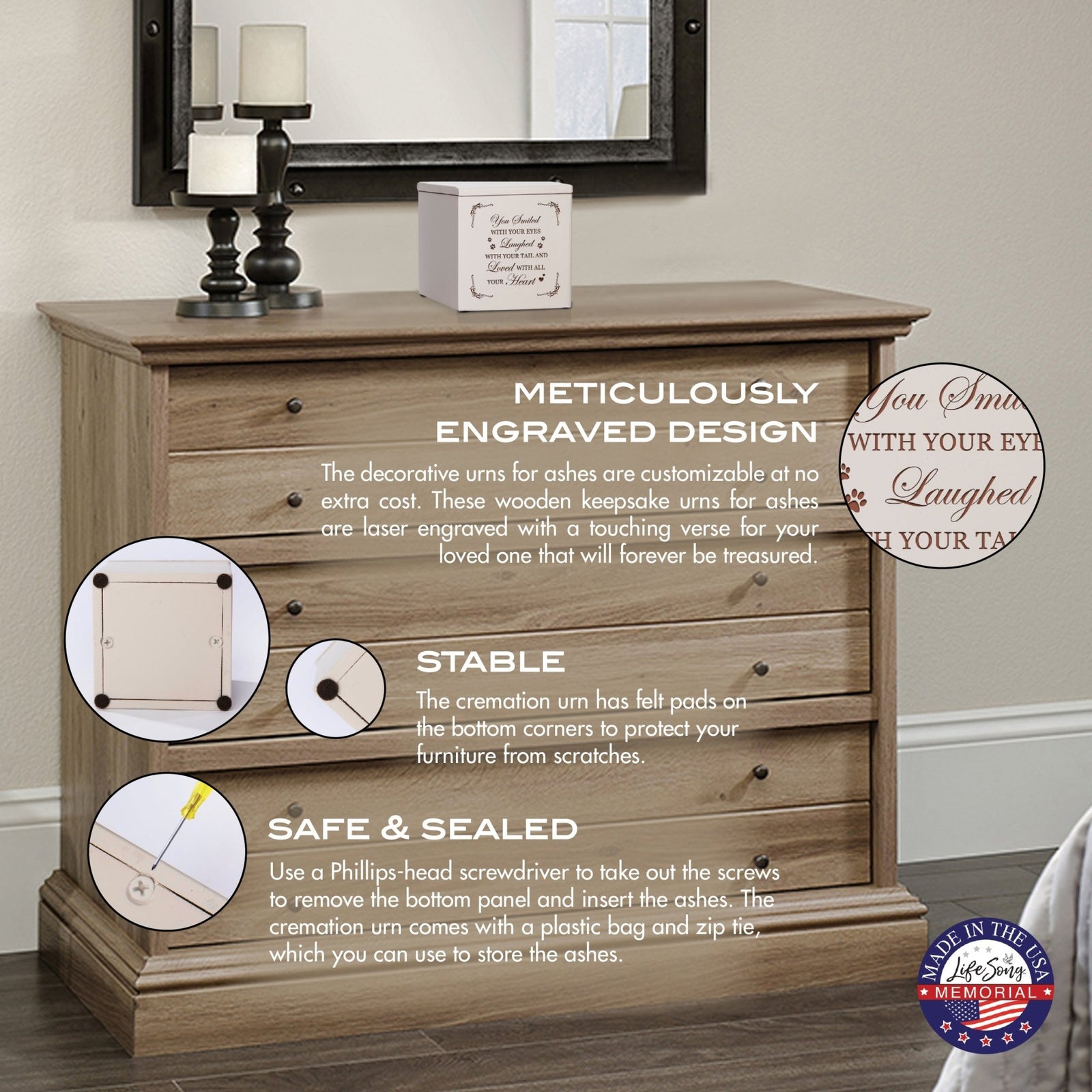 Beloved Pet Funeral Keepsake Cremation Urn Box