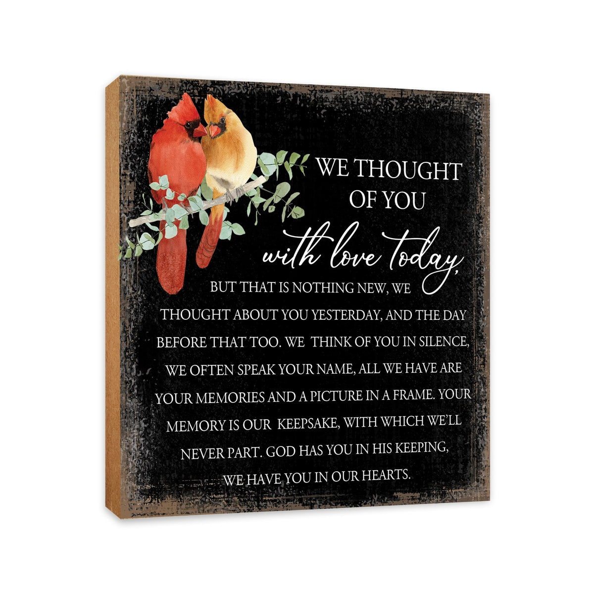 Wooden Memorial Shelf Décor and Tabletop Signs for Loss of Loved One - LifeSong Milestones