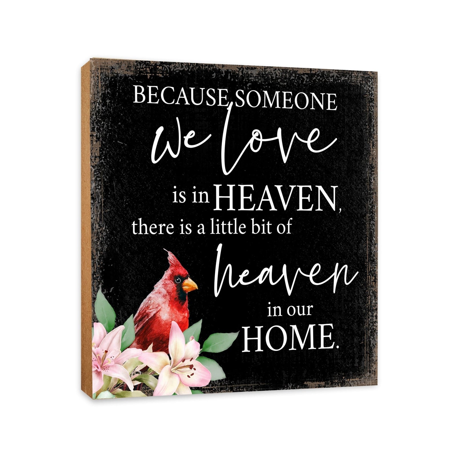 Wooden Memorial Shelf Décor and Tabletop Signs for Loss of Loved One - LifeSong Milestones