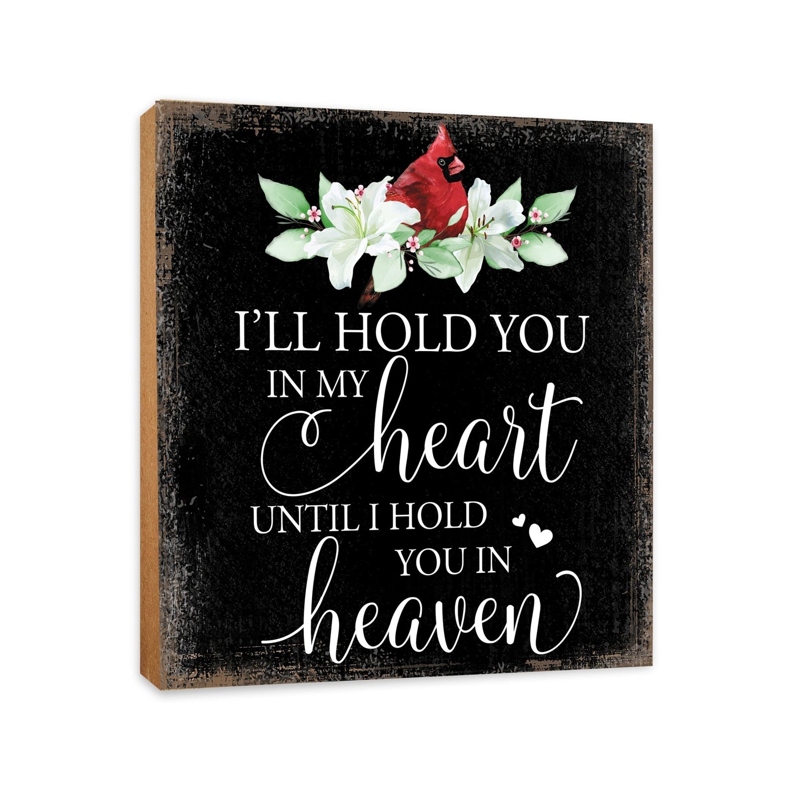 Wooden Memorial Shelf Décor and Tabletop Signs for Loss of Loved One - LifeSong Milestones