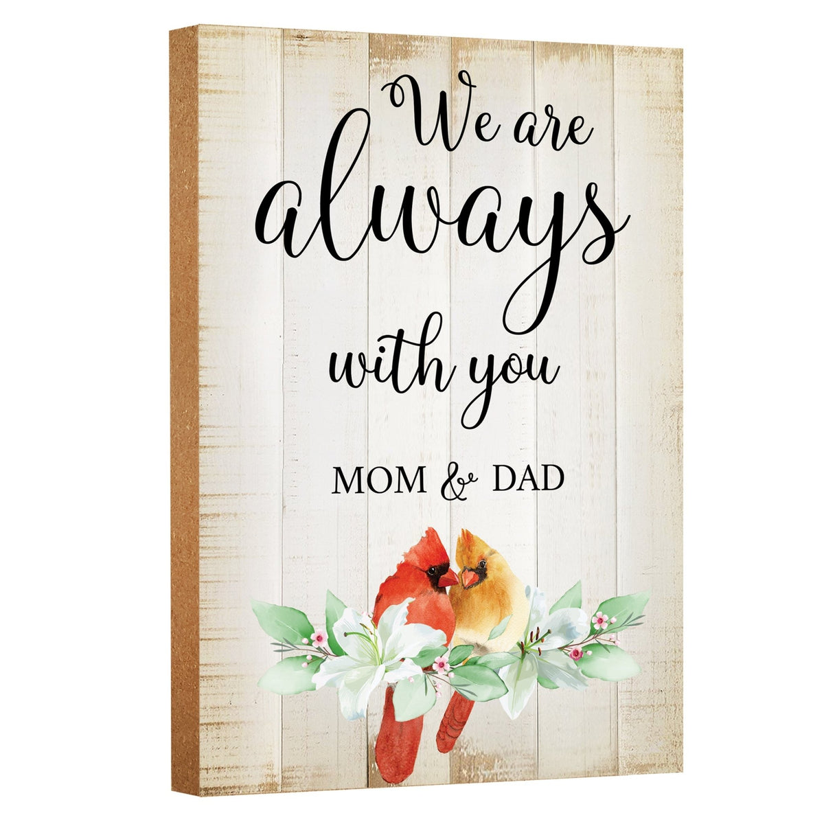 Wooden Memorial Shelf Décor and Tabletop Signs for Loss of Loved One - LifeSong Milestones