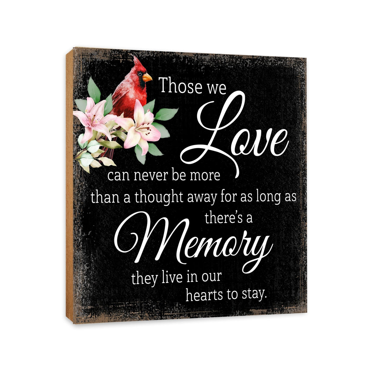 Wooden Memorial Shelf Décor and Tabletop Signs for Loss of Loved One - LifeSong Milestones