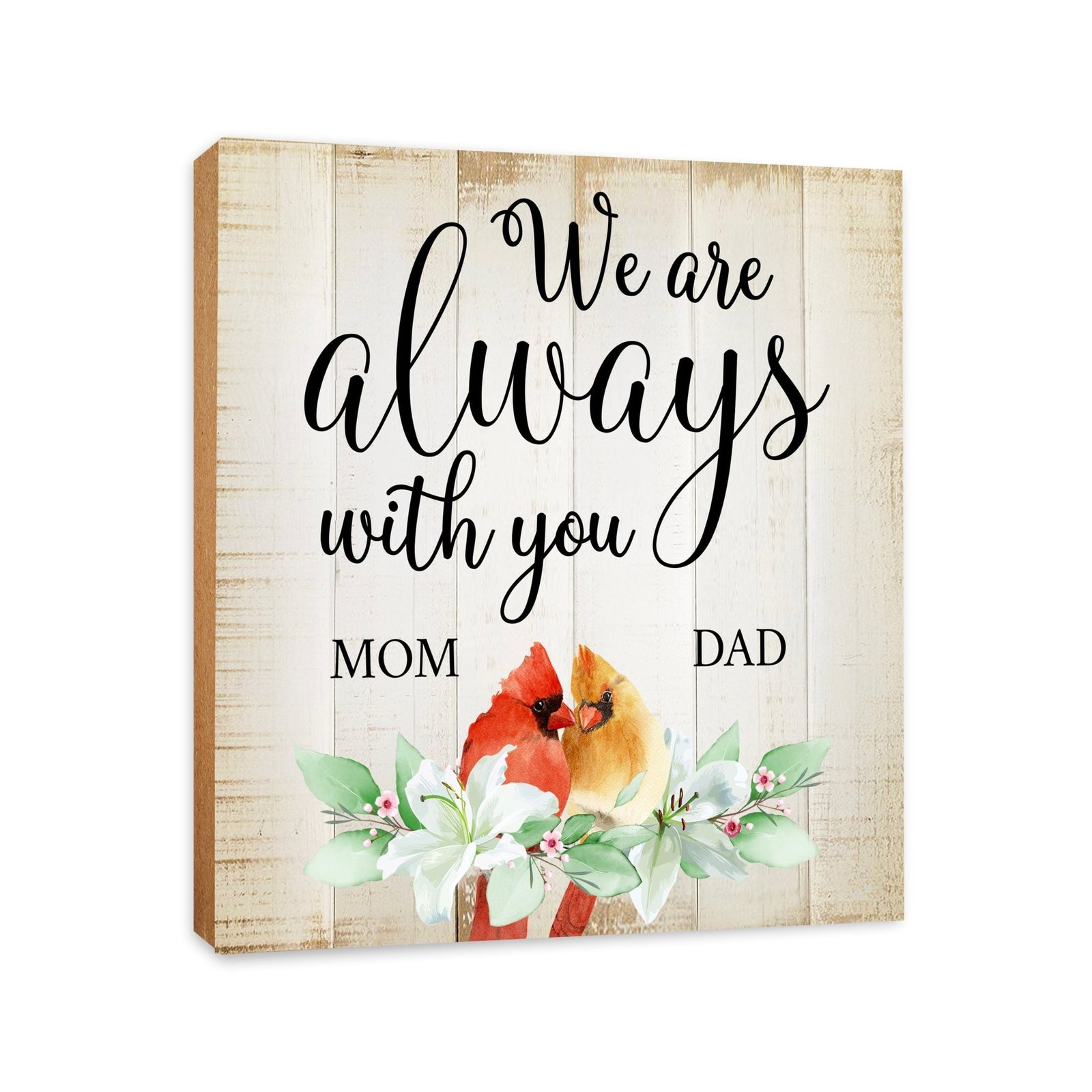 Wooden Memorial Shelf Décor and Tabletop Signs for Loss of Loved One - LifeSong Milestones