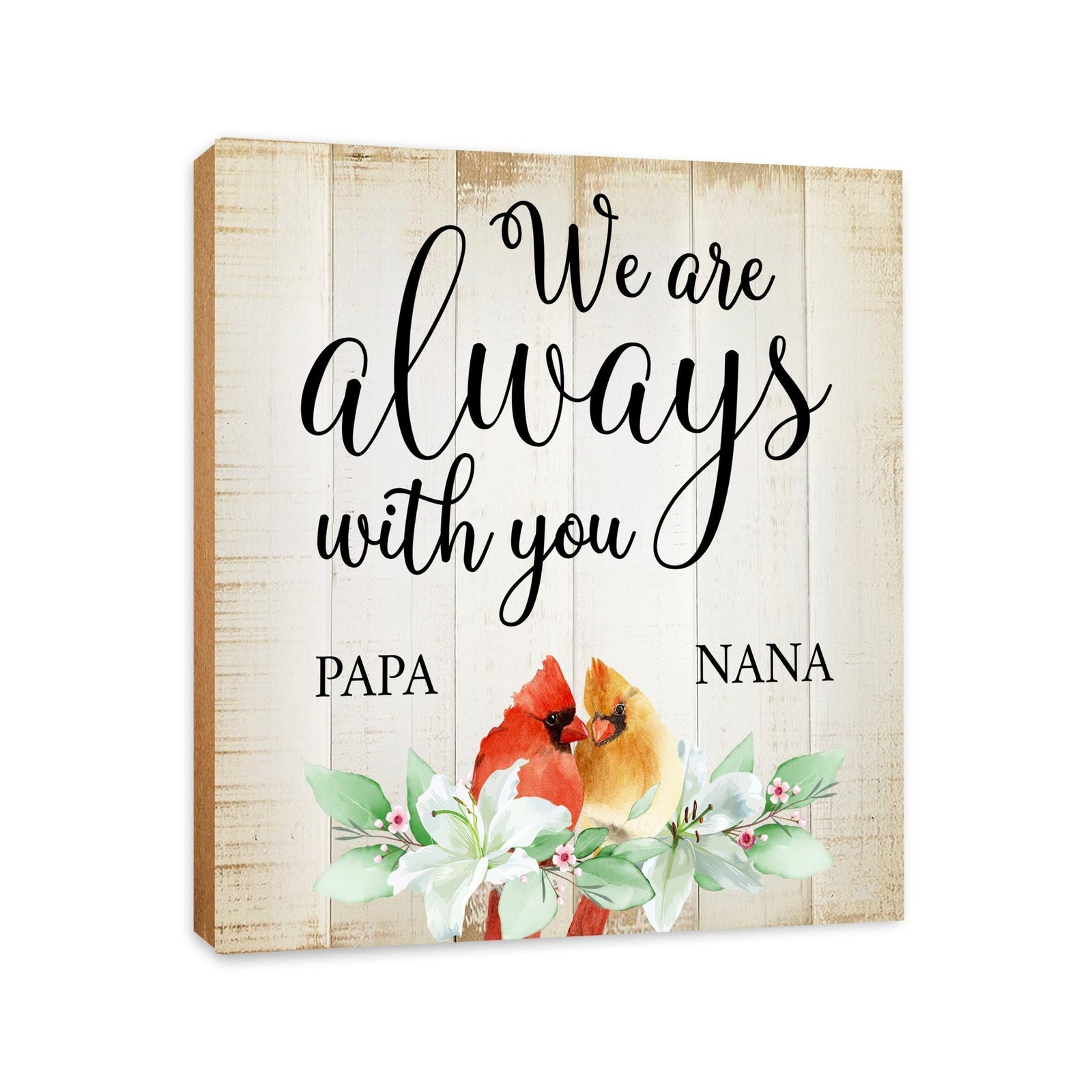 Wooden Memorial Shelf Décor and Tabletop Signs for Loss of Loved One - LifeSong Milestones