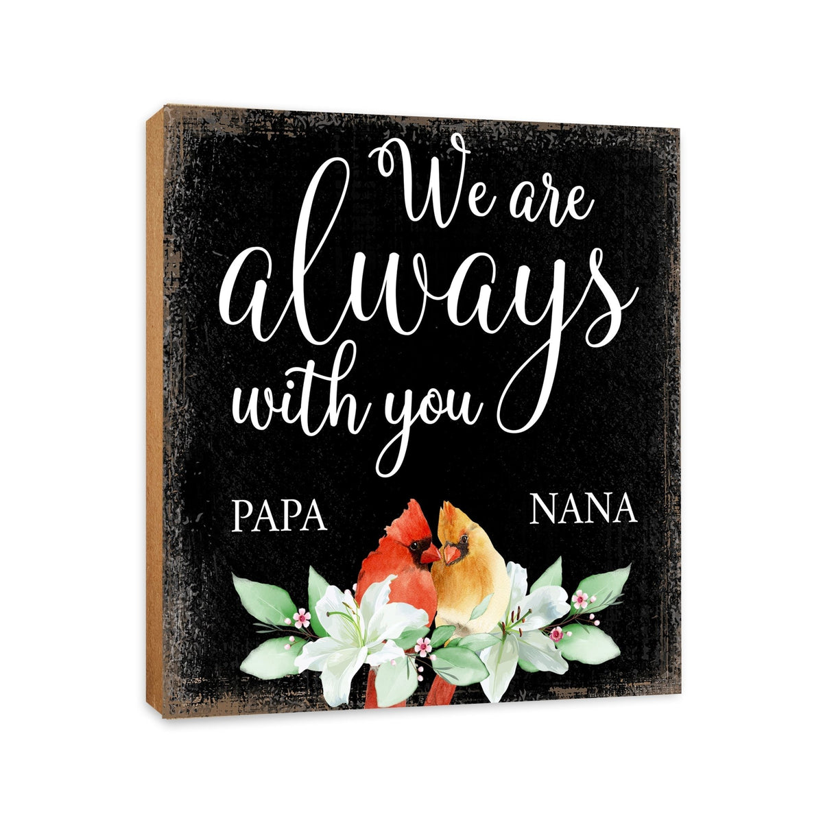 Wooden Memorial Shelf Décor and Tabletop Signs for Loss of Loved One - LifeSong Milestones