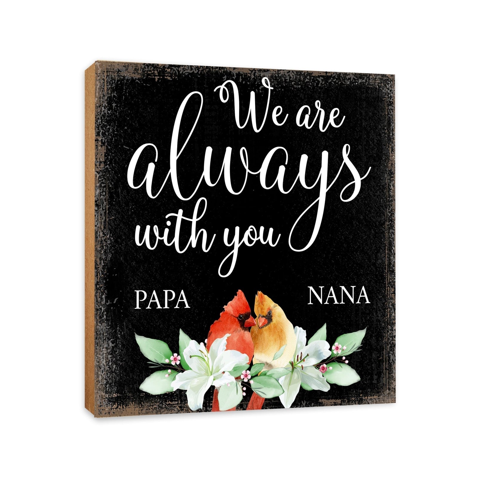 Wooden Memorial Shelf Décor and Tabletop Signs for Loss of Loved One - LifeSong Milestones