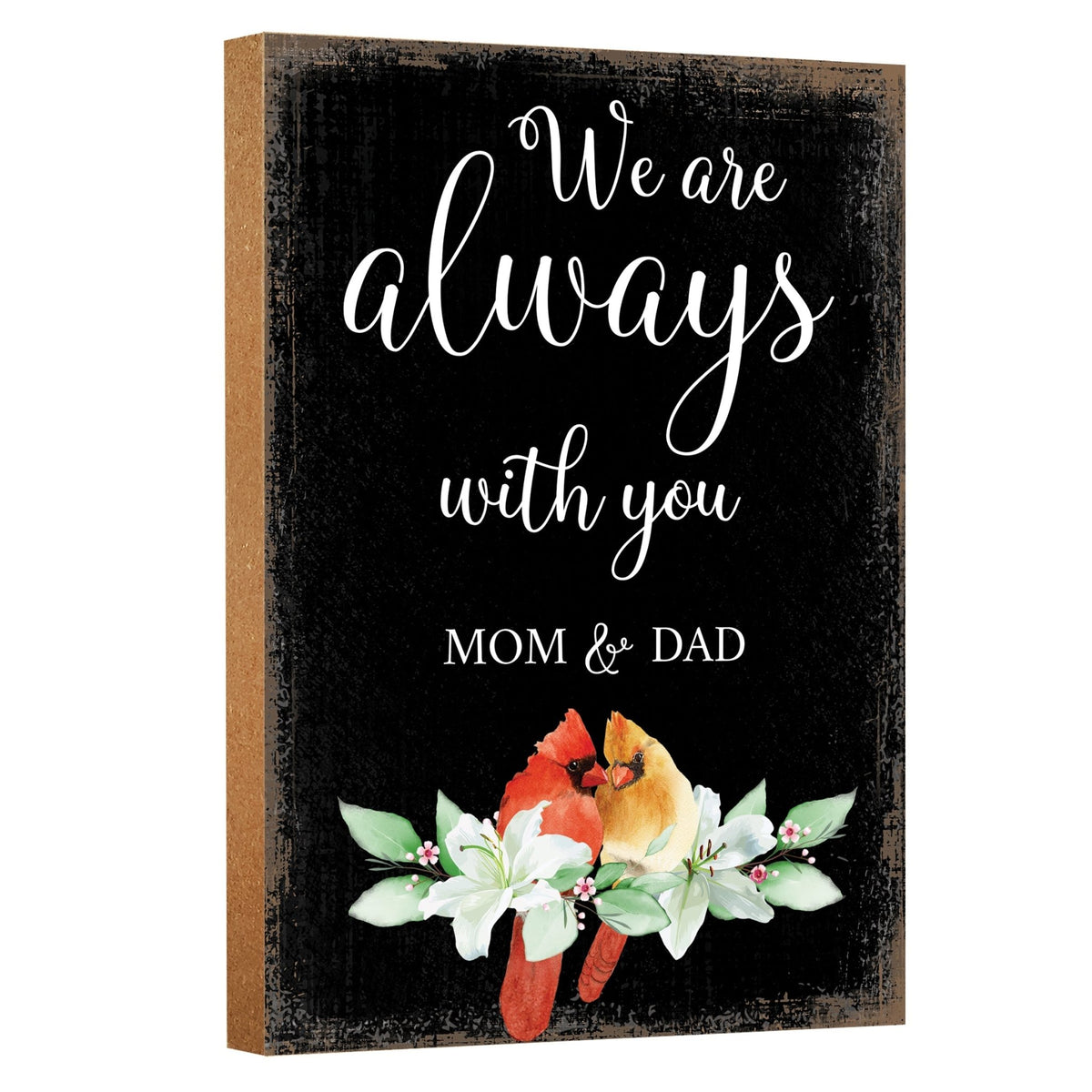 Wooden Memorial Shelf Décor and Tabletop Signs for Loss of Loved One - LifeSong Milestones