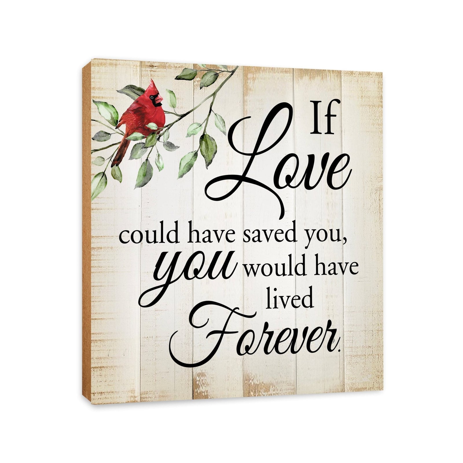 Wooden Memorial Shelf Décor and Tabletop Signs for Loss of Loved One - LifeSong Milestones